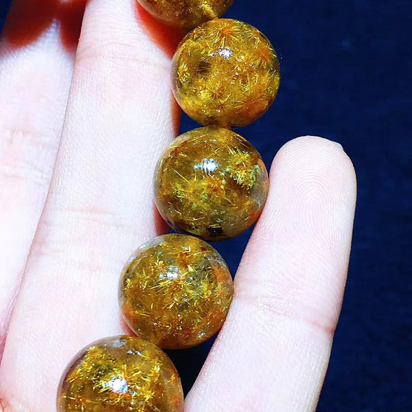 Gold Rutilated Flower Bracelet-ToShay.org