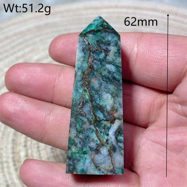 Blue Dioptase Pyrite Tower-ToShay.org