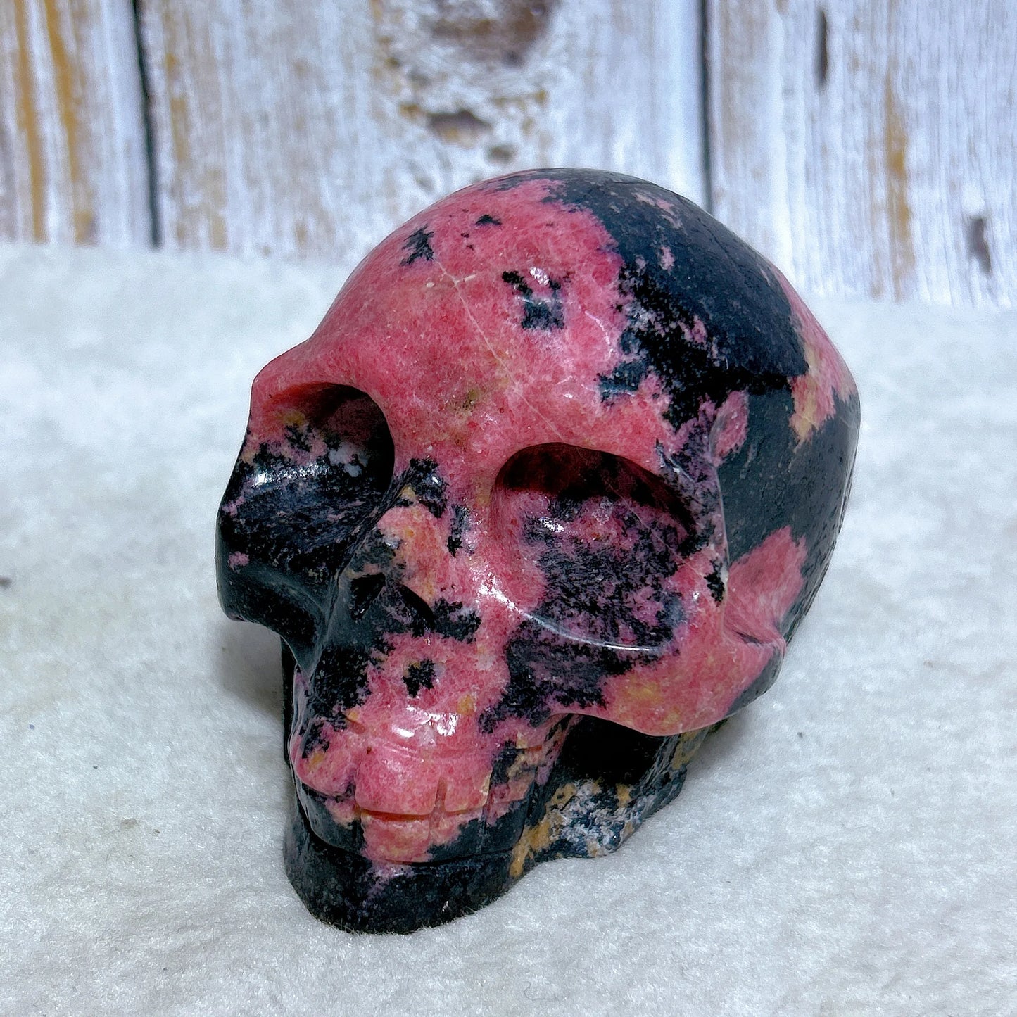 Pink Rhodonite Skull-ToShay.org