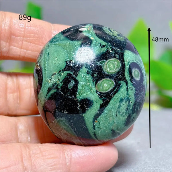 Green Malachite Palm Stone-ToShay.org