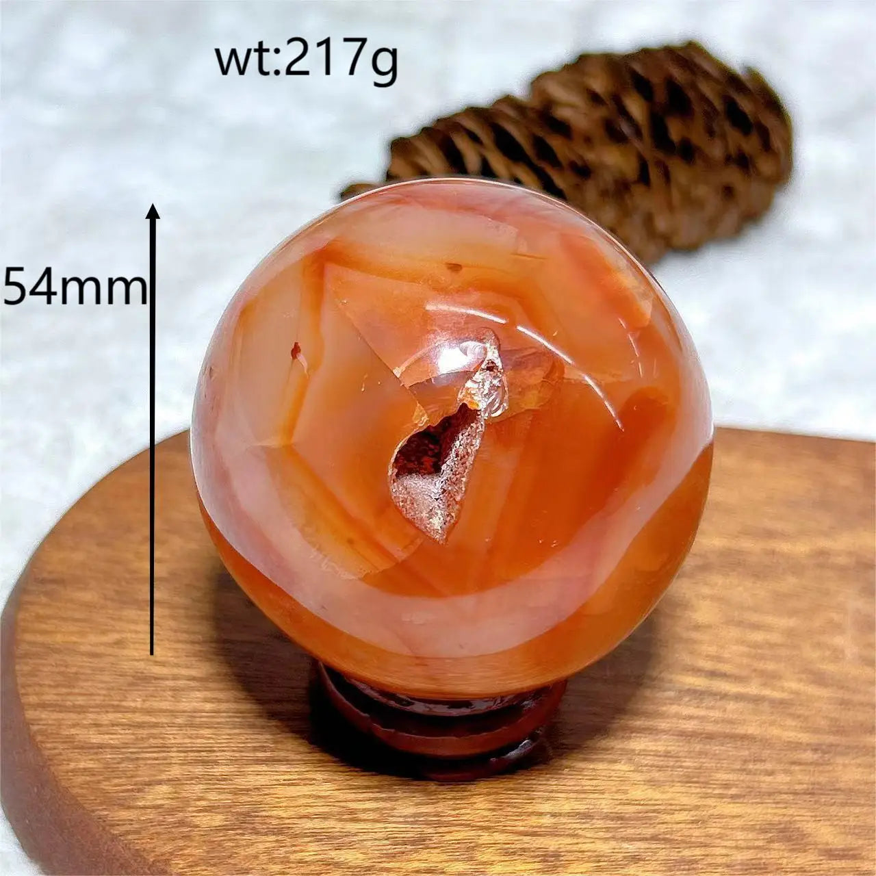 Red Carnelian Quartz Ball-ToShay.org