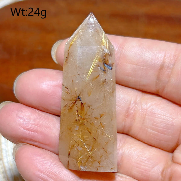 Gold Rutilated Crystal Point-ToShay.org