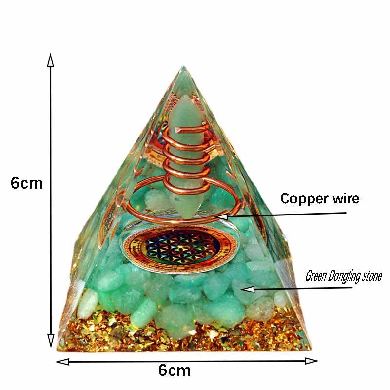 Energy Orgonite Jade Pyramid-ToShay.org