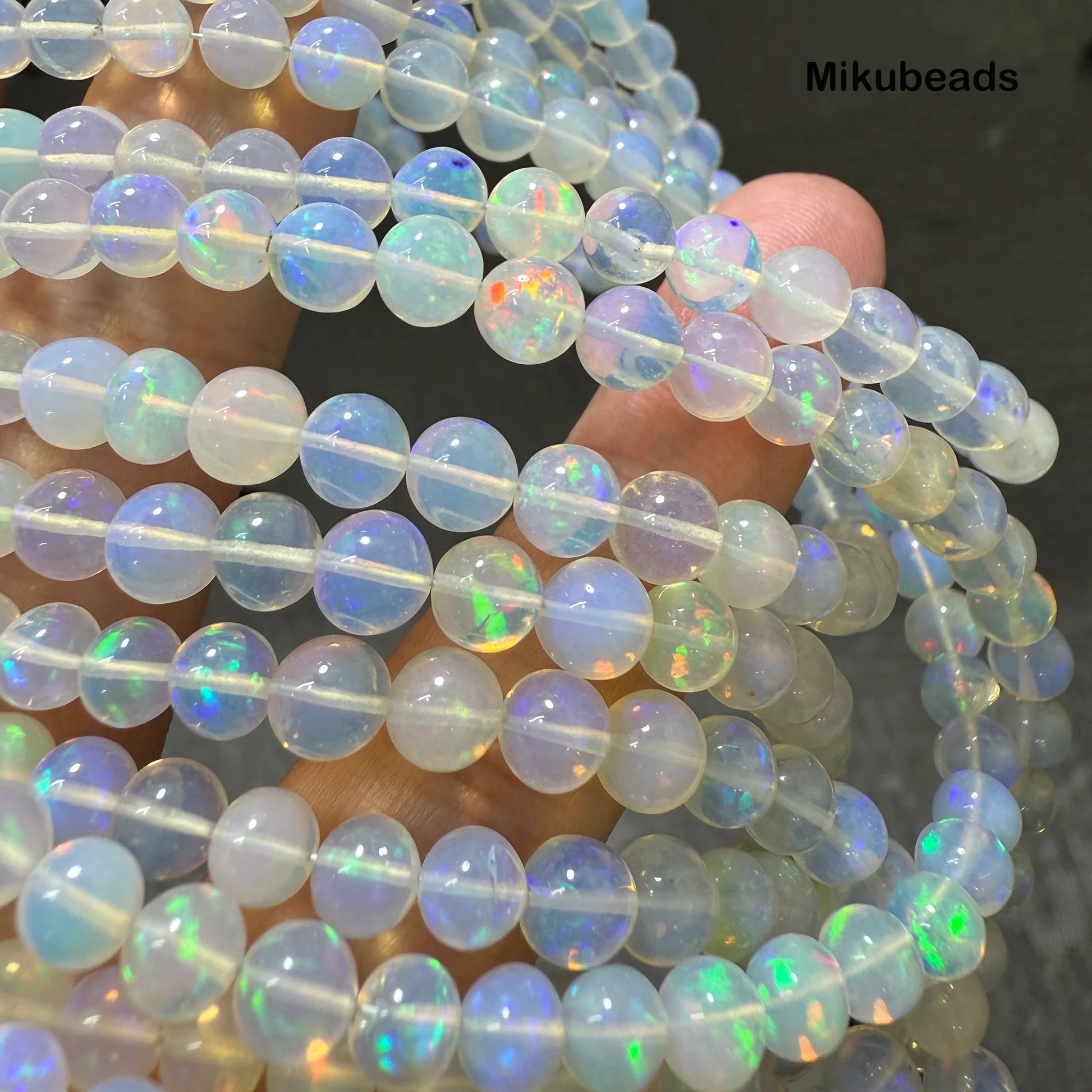 White Opal Stone Beads-ToShay.org