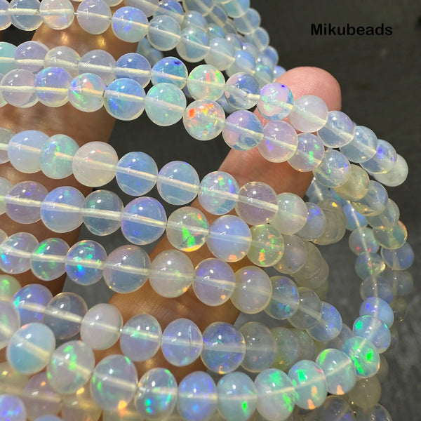 White Opal Stone Beads-ToShay.org