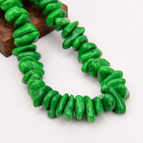 Green Turquoise Nugget Beads-ToShay.org