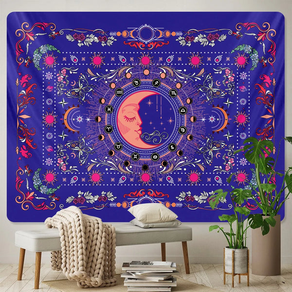Mandala Moon Art Tapestry-ToShay.org