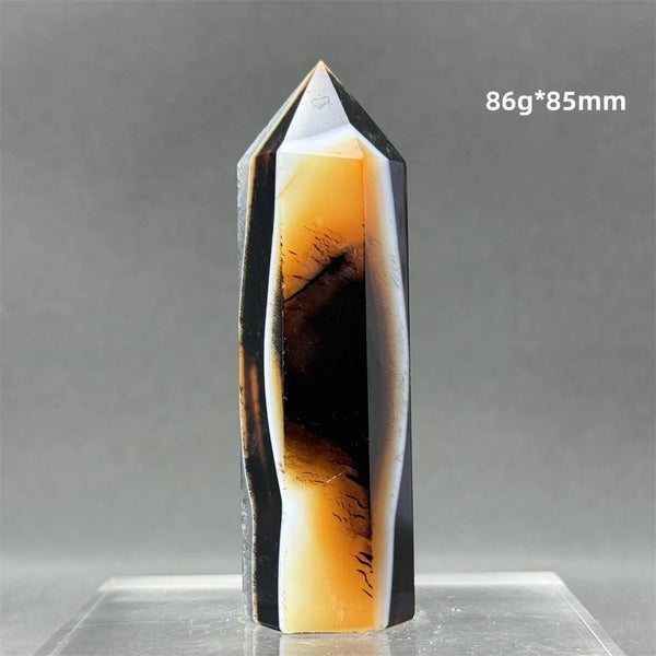 Black Red Striped Agate Wand-ToShay.org