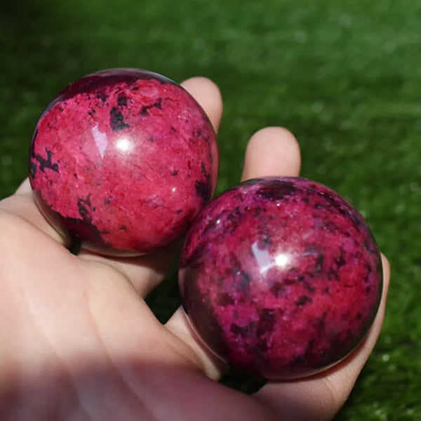 Pink Peach Blossom Jade Ball-ToShay.org