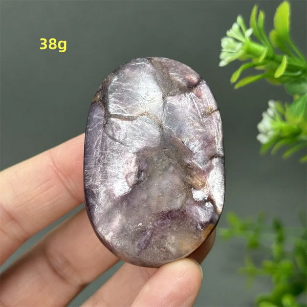 Purple Lepidolite Palm Stone-ToShay.org