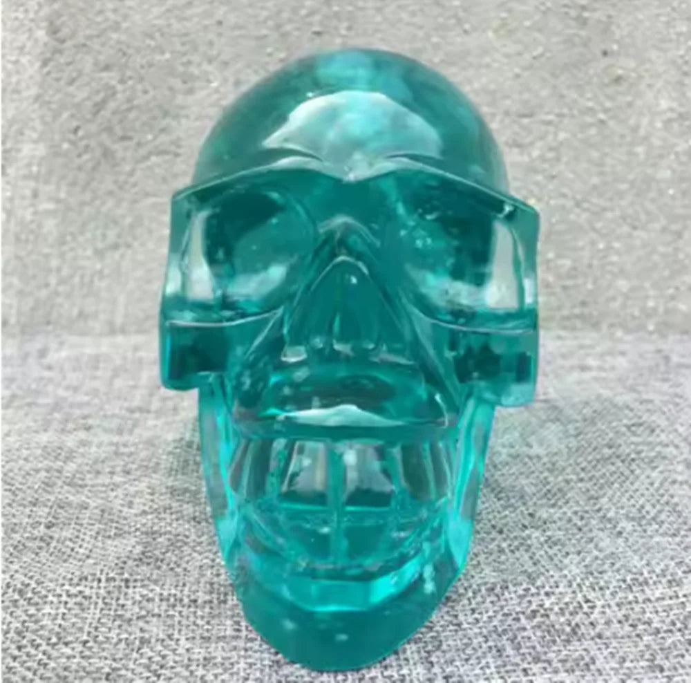 Blue Melting Stone Skull-ToShay.org