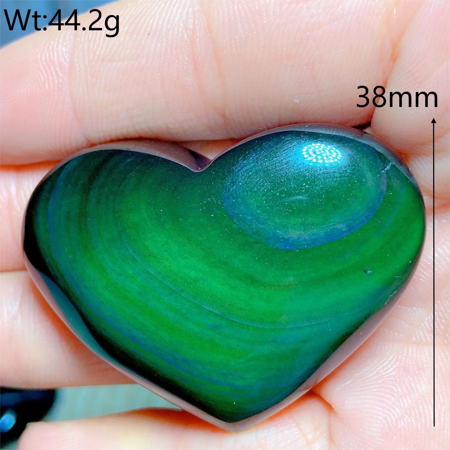 Rainbow Obsidian Heart-ToShay.org