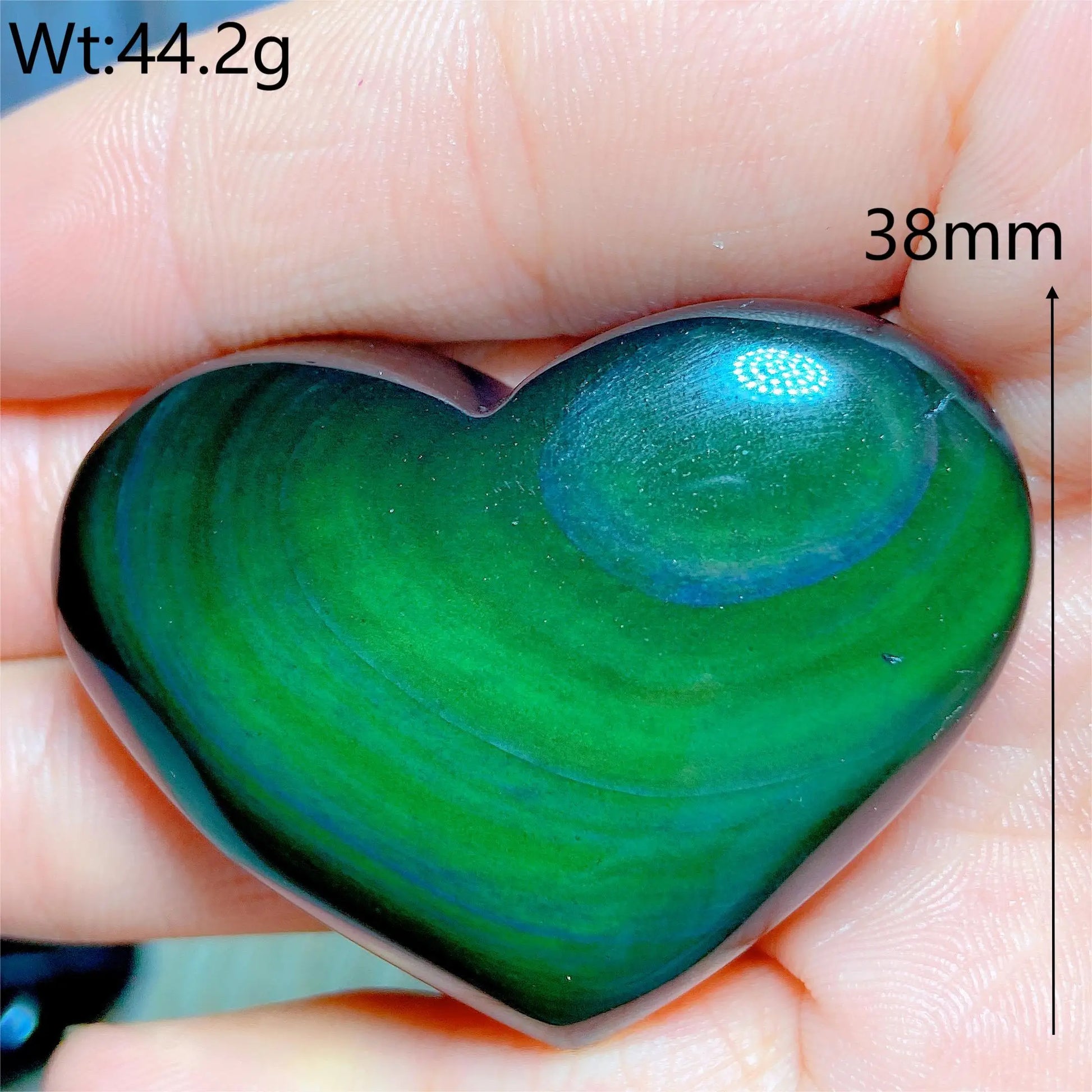Rainbow Obsidian Heart-ToShay.org
