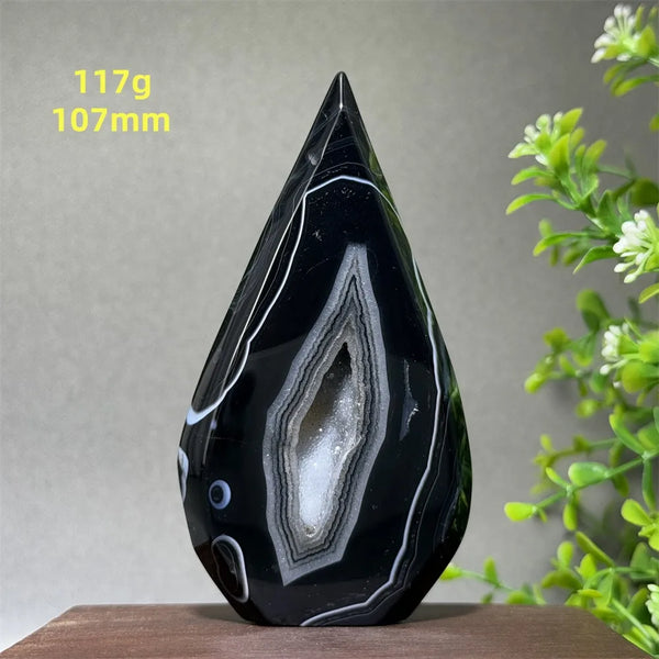 Black Striped Agate Torch-ToShay.org