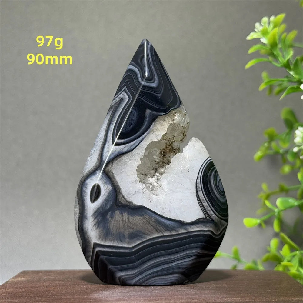 Black Striped Agate Torch-ToShay.org