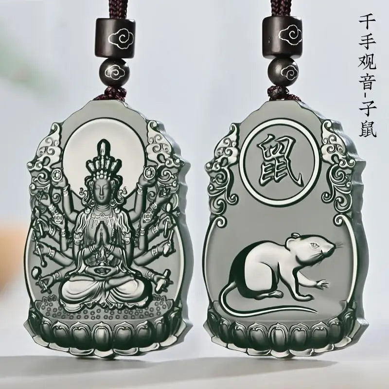 Black Jade Zodiac Pendants-ToShay.org