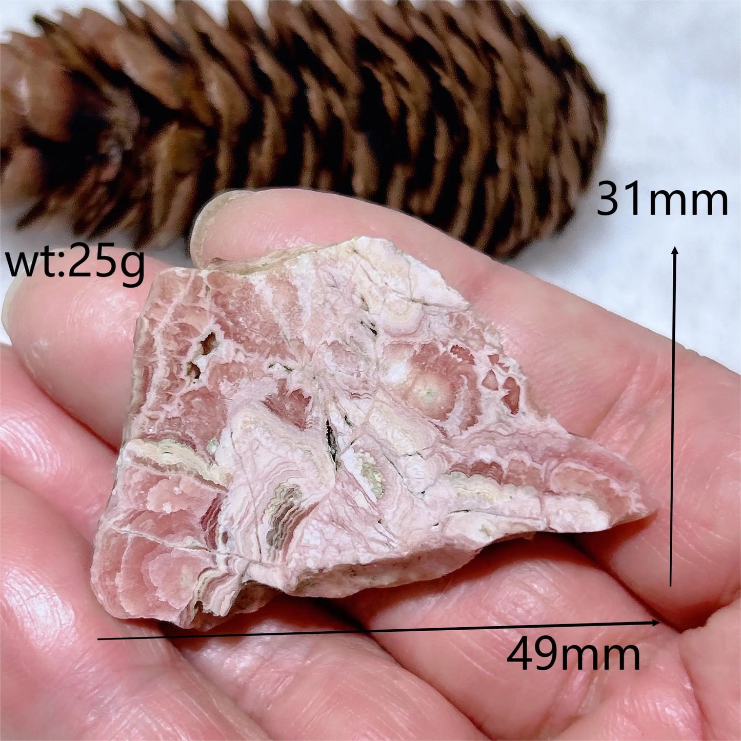 Pink Rhodochrosite Slice-ToShay.org