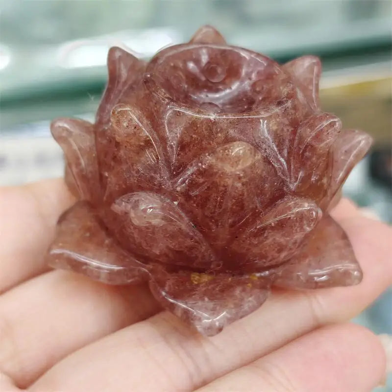 Pink Strawberry Quartz Lotus-ToShay.org