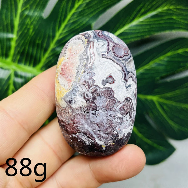 Red Crazy Agate Palm Stone-ToShay.org