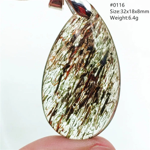 Green Black Rutilated Quartz-ToShay.org