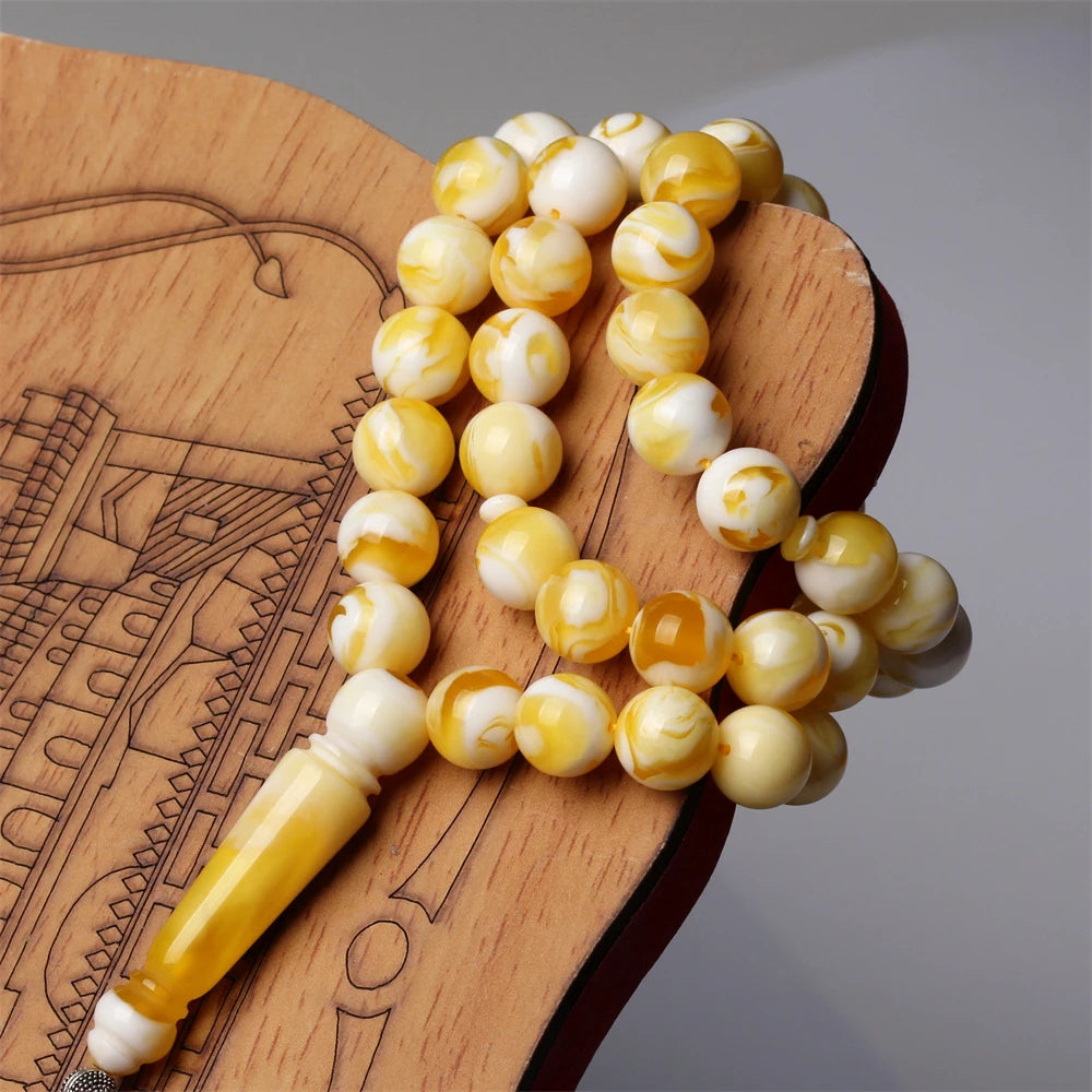 Yellow Amber Prayer Beads-ToShay.org