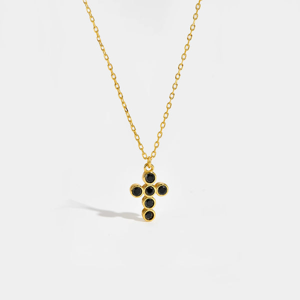 Gold Diamond Cross Necklace-ToShay.org