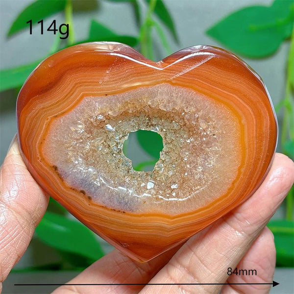 Orange Carnelian Druzy Heart-ToShay.org