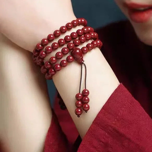 Red Cinnabar Buddha Beads-ToShay.org