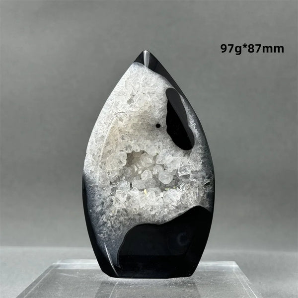 Black Agate Geode Torch-ToShay.org