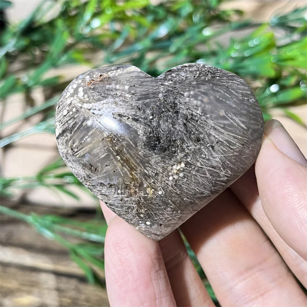 Yellow Hair Agate Heart-ToShay.org