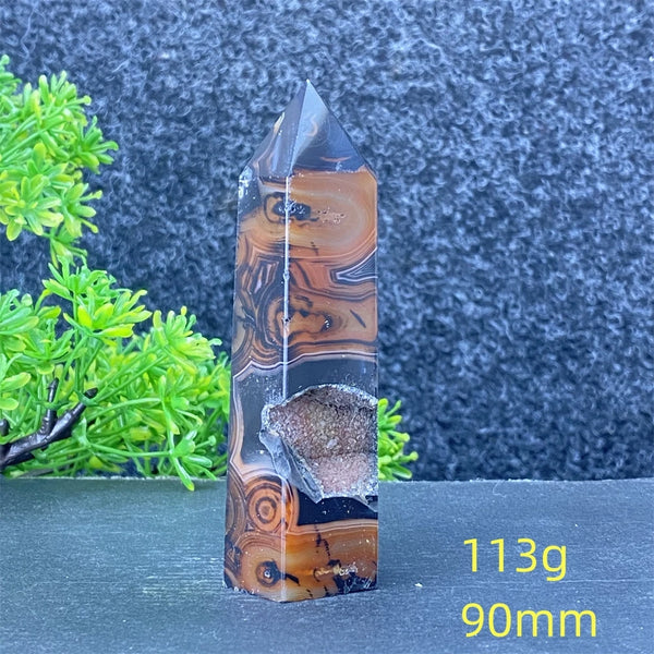 Black Red Striped Agate Point-ToShay.org