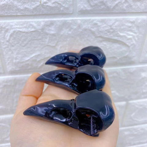 Black Obsidian Raven Skulls-ToShay.org