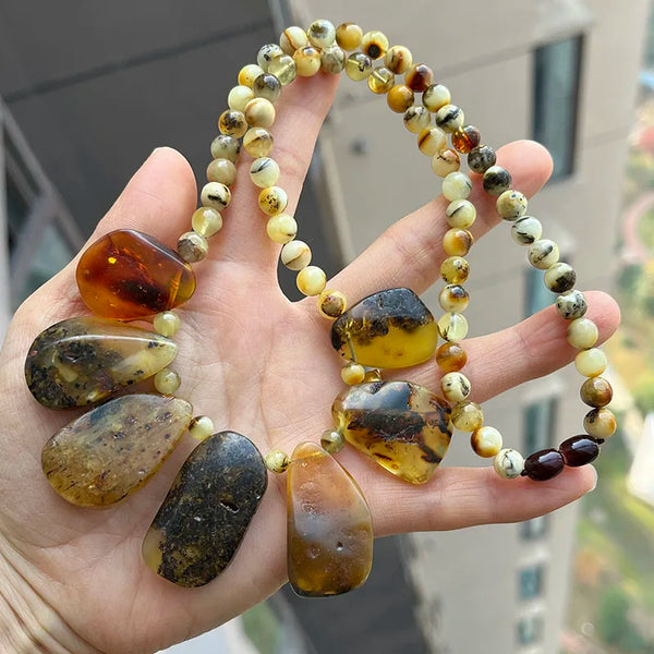 Yellow Amber Necklace-ToShay.org