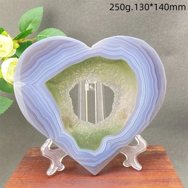 Grey Agate Crystal Heart-ToShay.org