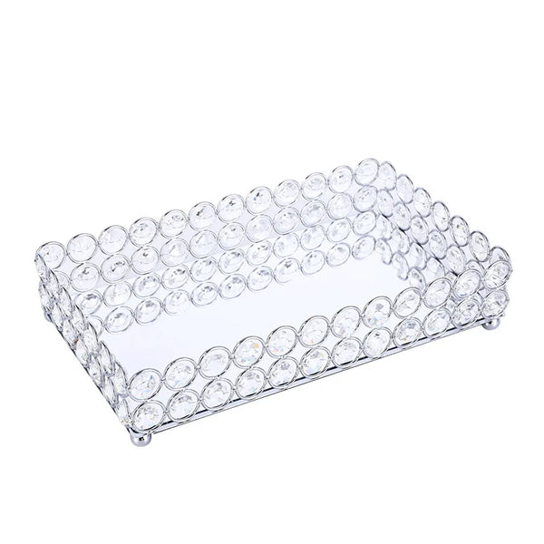 Crystal Bead Mirror Tray-ToShay.org