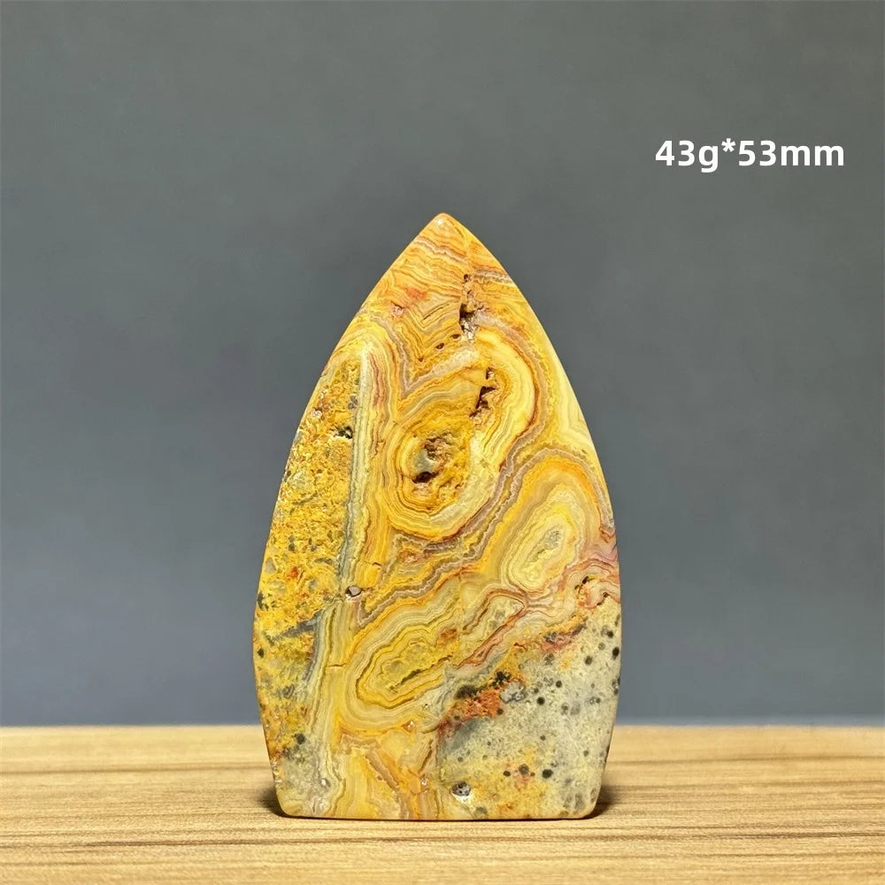 Yellow Crazy Agate Torch-ToShay.org