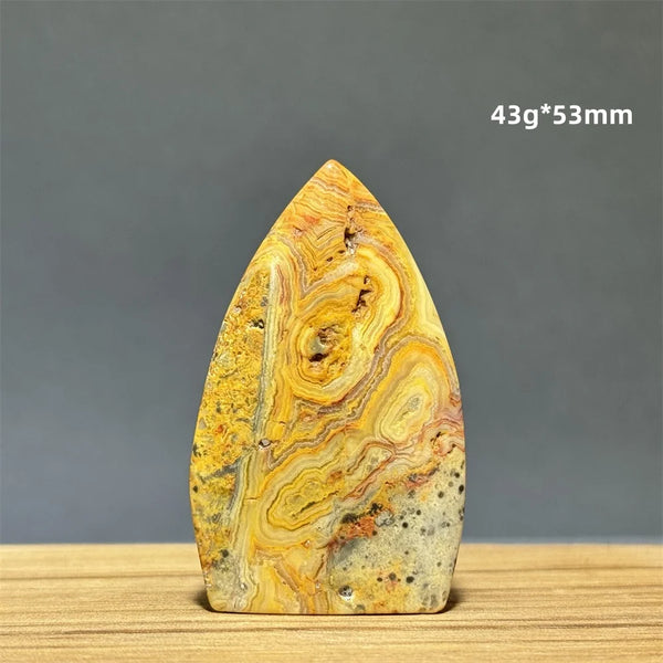 Yellow Crazy Agate Torch-ToShay.org