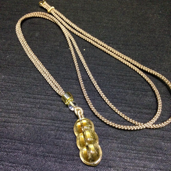 Gold Rutilated Quartz Pendant-ToShay.org