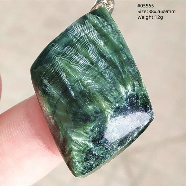 Green Seraphinite Pendant-ToShay.org