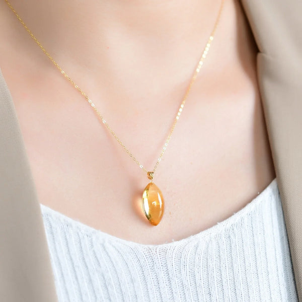 Yellow Citrine Quartz Pendant-ToShay.org