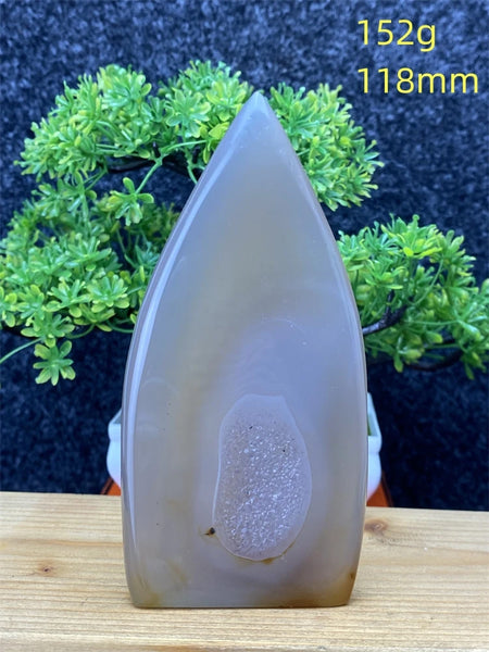 Blue Agate Geode Flame-ToShay.org