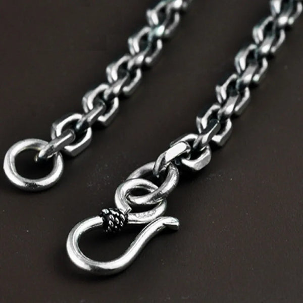 Silver Cross Square Chain-ToShay.org