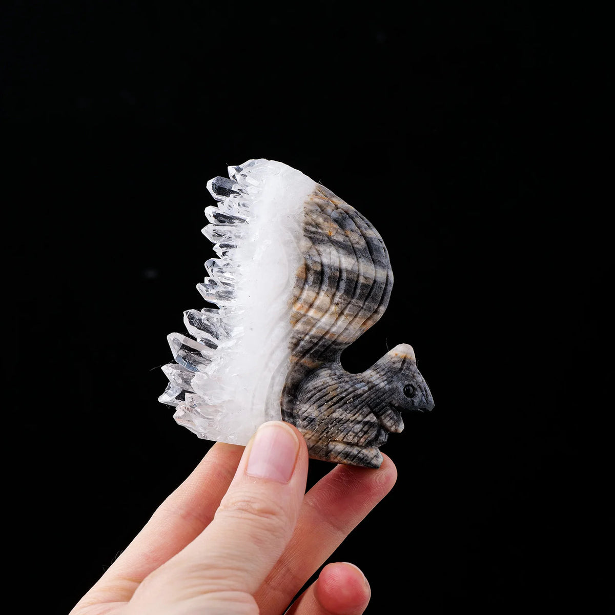 Clear Quartz Cluster Squirrel-ToShay.org