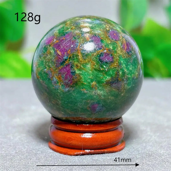 Green Ruby Zoisite Ball-ToShay.org