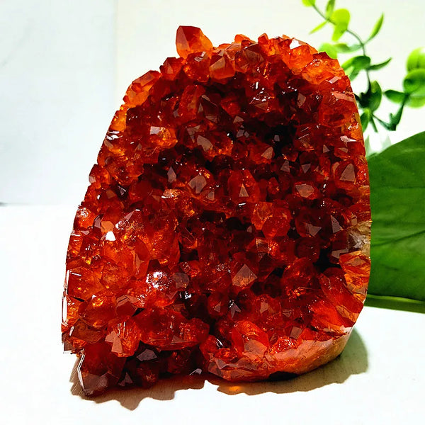Orange Citrine Geode Cluster-ToShay.org