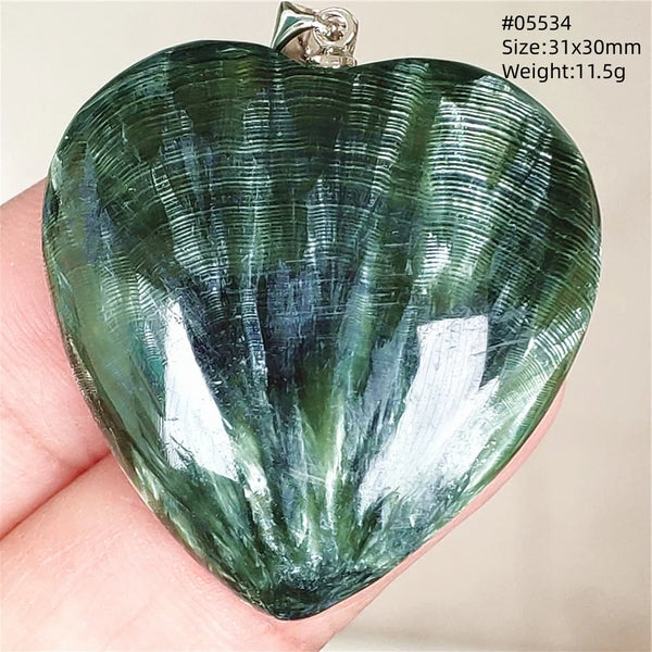 Green Seraphinite Pendant-ToShay.org