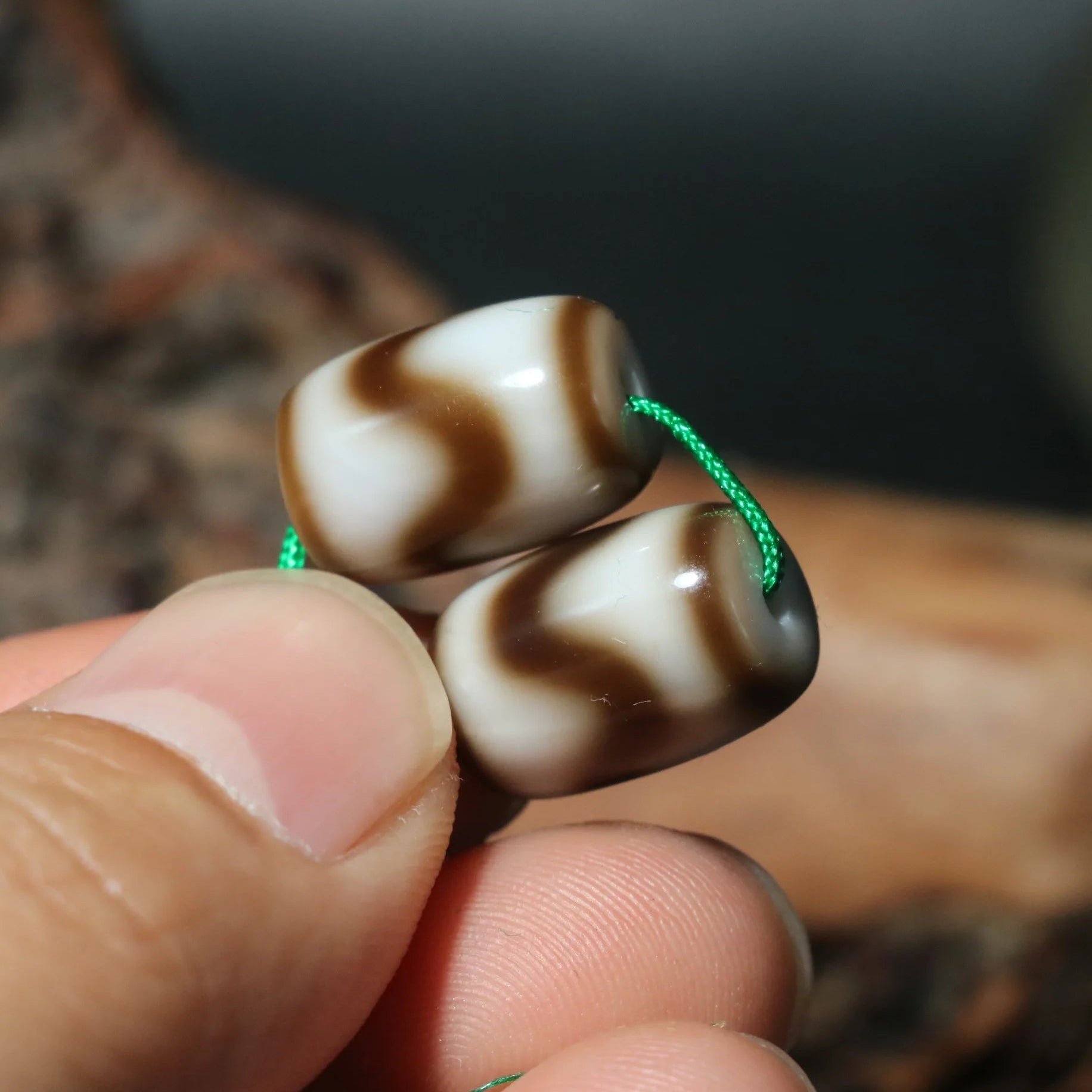 Tibetan Agate Dzi Bead-ToShay.org