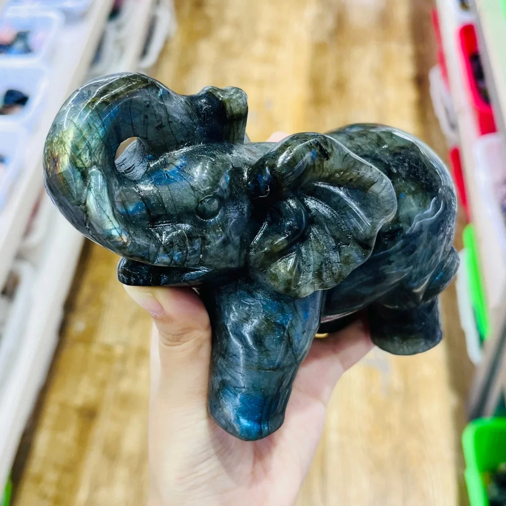 Blue Labradorite Elephant-ToShay.org