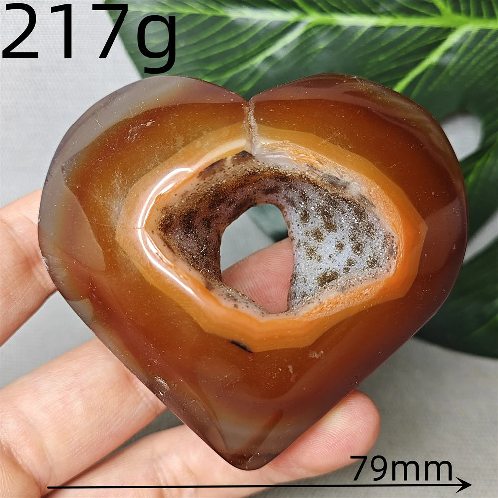 Red Agate Geode Heart-ToShay.org