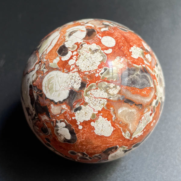 Orange Crazy Agate Ball-ToShay.org